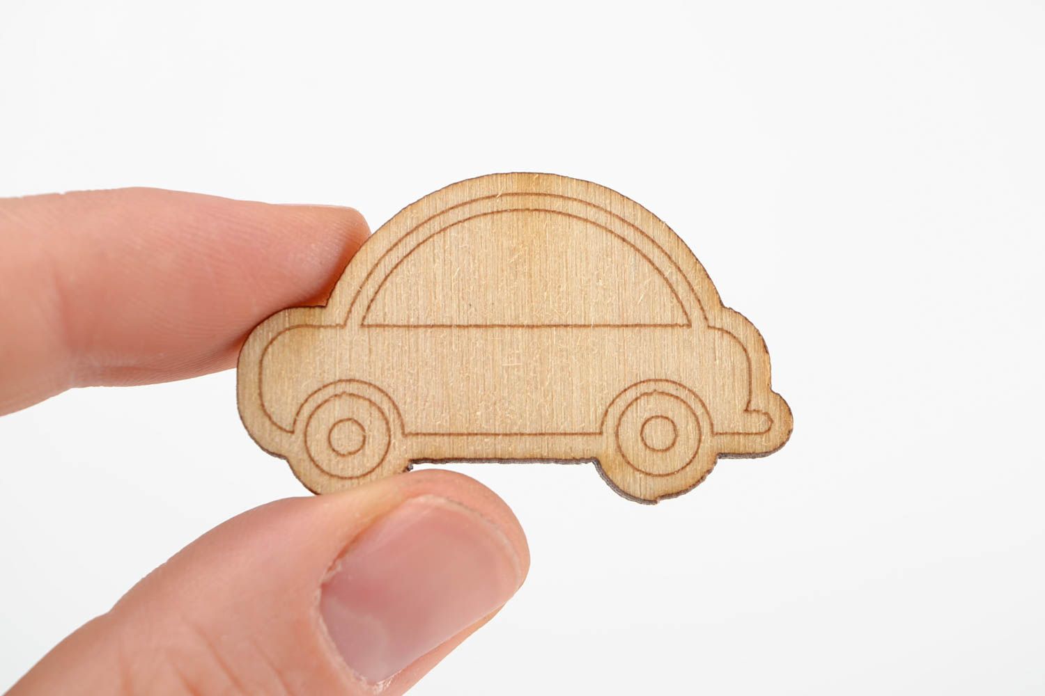 Handmade Auto Figur Holz Rohling zum Bemalen Geschenk für Kinder originell klein foto 2