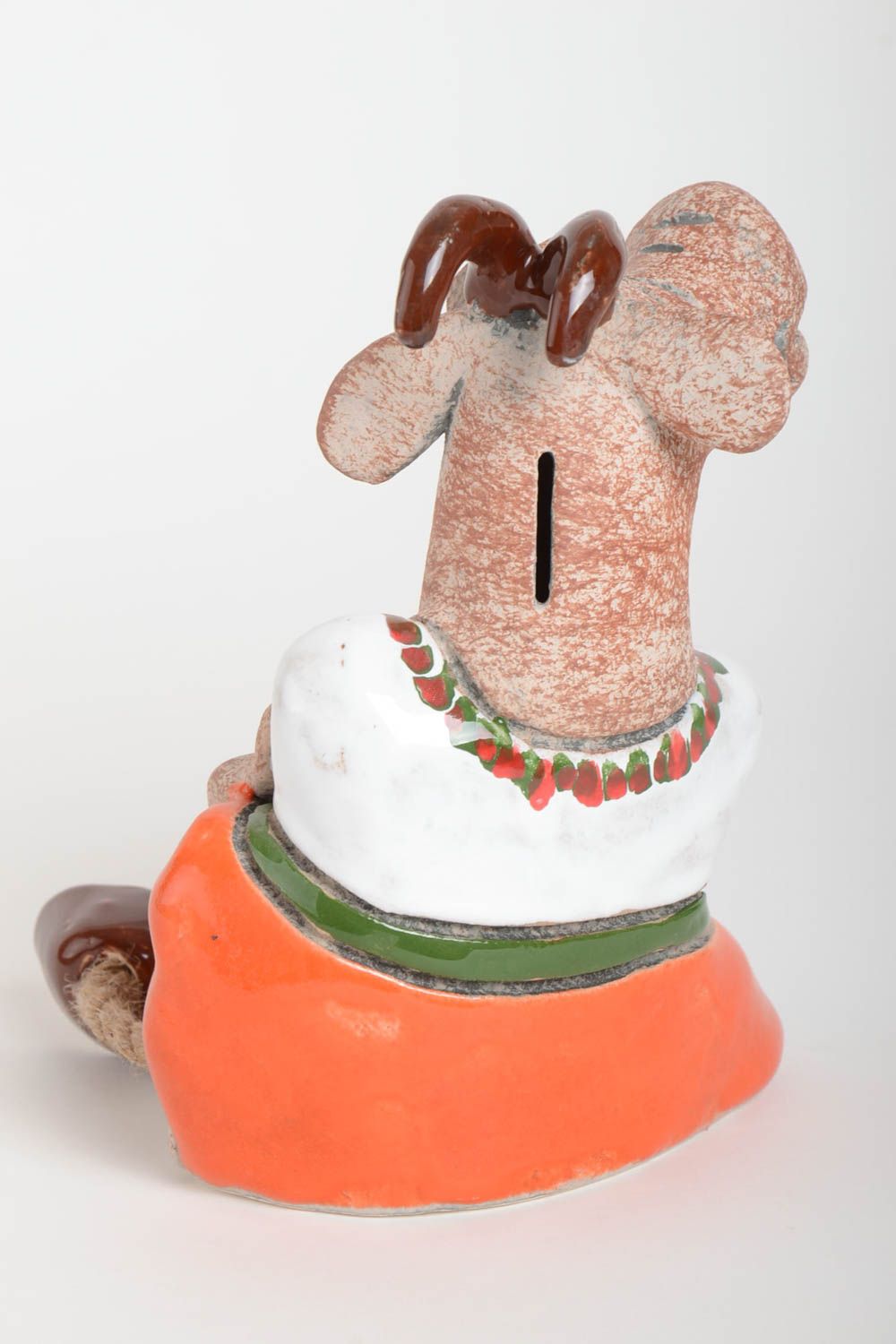 Handmade Keramik Spardose Geschenk für Kinder originell Haus Deko aus Ton foto 5