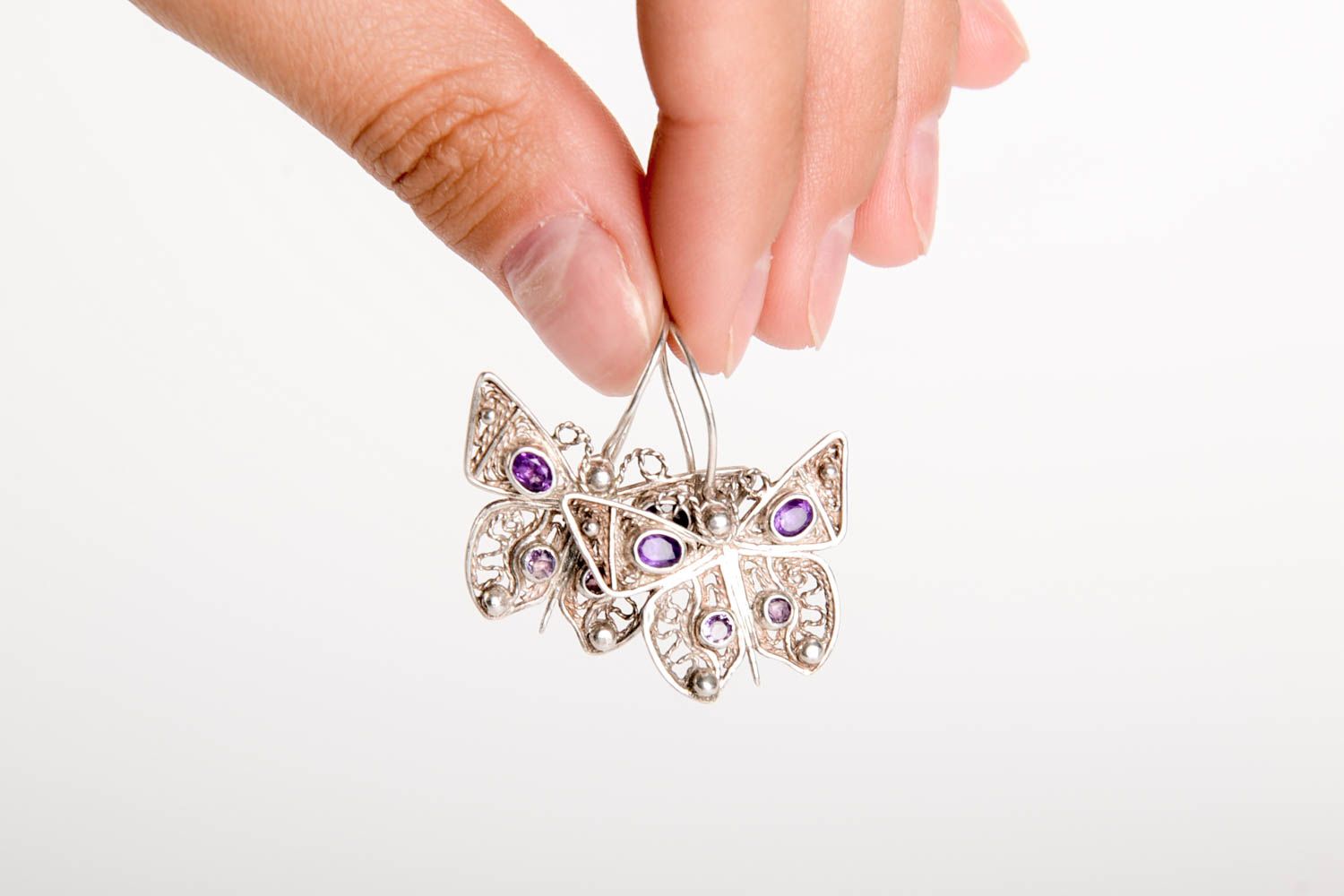 Handmade Ohrringe Designer Schmuck Silber Damen Ohrringe Accessoires für Frauen foto 5
