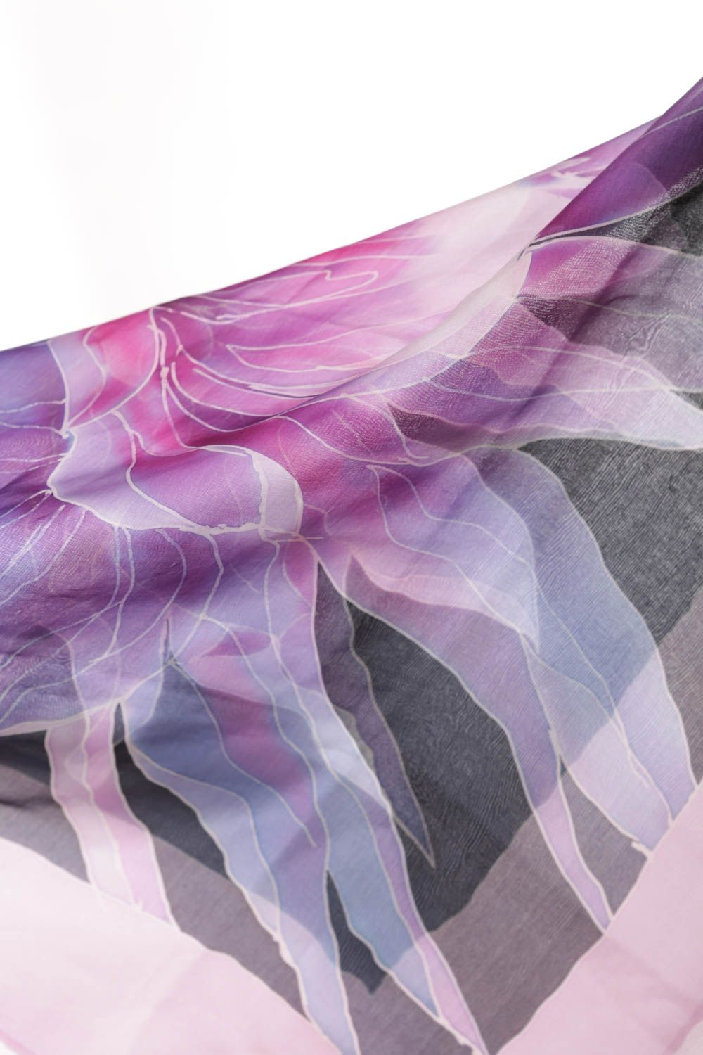 Симпатичный шелковый платок Георгина фото 3