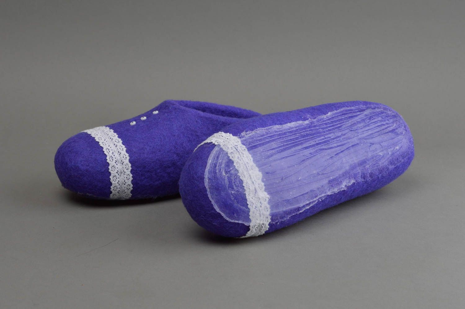 Slippers for women handmade house shoes violet bedroom slippers gift for girl photo 4