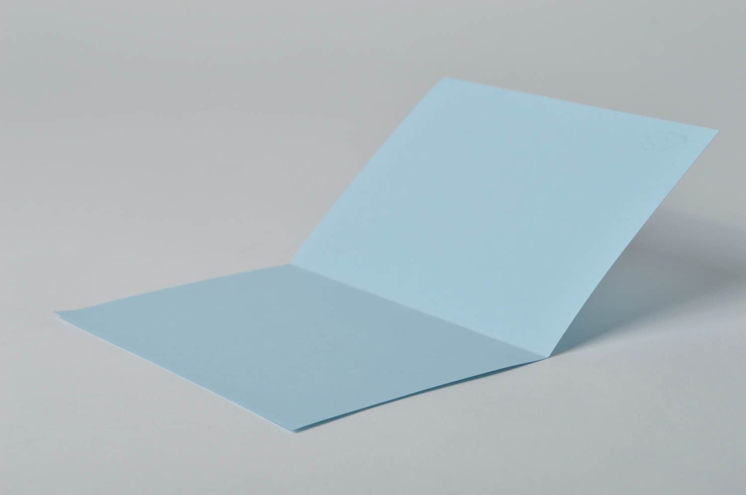 Carte de voeux originale faite main en carton bleu-blanc Petit cadeau insolite photo 4