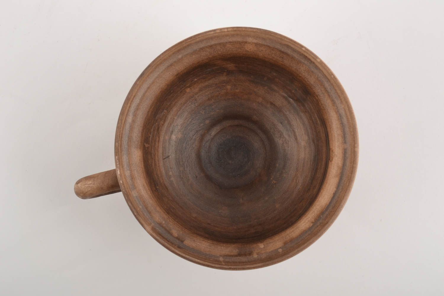 Глиняная чашка обработанная серебром ручной работы широкая объемом 500 мл фото 2