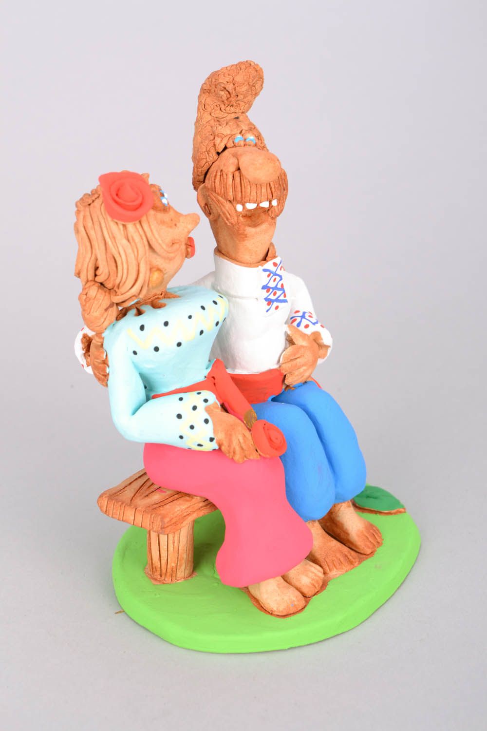 Ceramic figurine Cossack and Cossack Woman photo 3