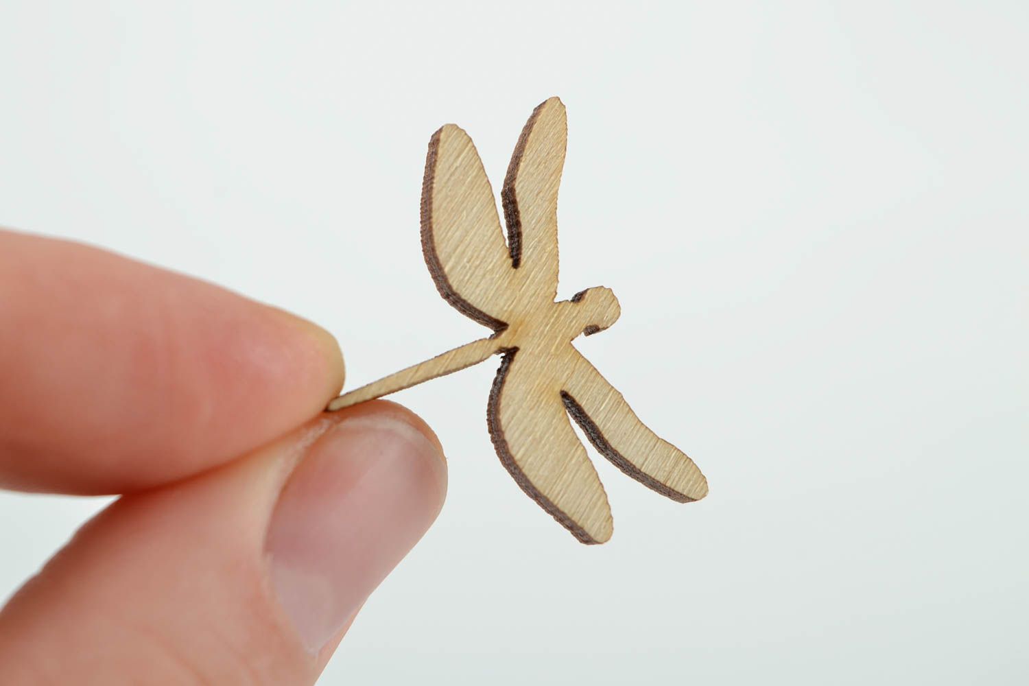 Handgemachtes Deko Element Figur zum Bemalen Holz Rohling Miniatur Figur Libelle foto 2