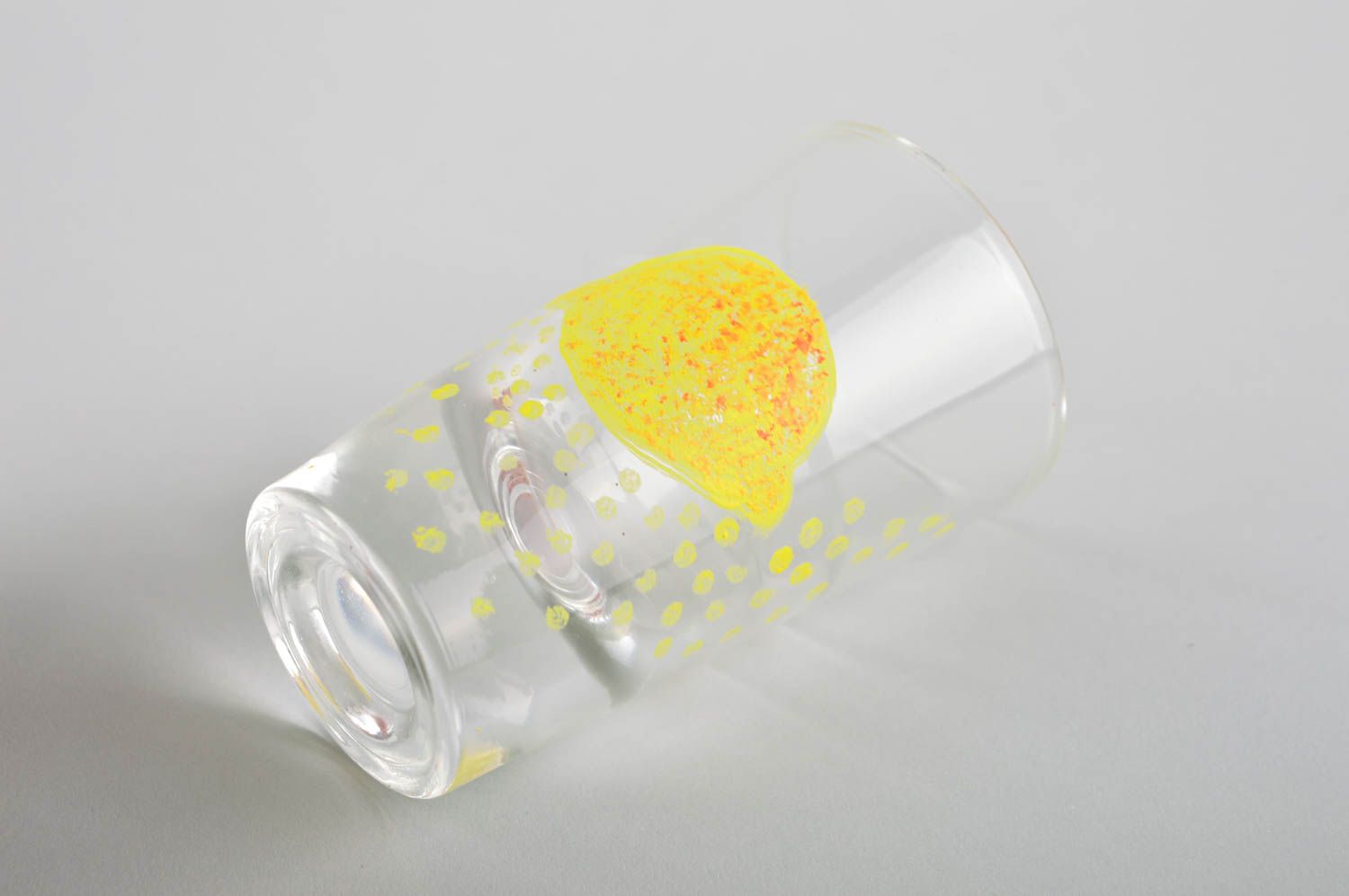 Copa de cristal con dibujo hecha a mano vaso de chupito elemento decorativo foto 4