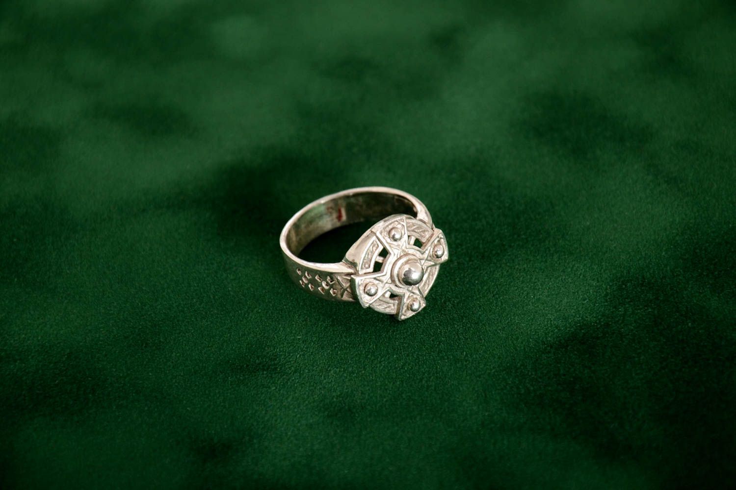 Украшение ручной работы серебряное кольцо подарок для мужчин крест тамплиеров фото 1