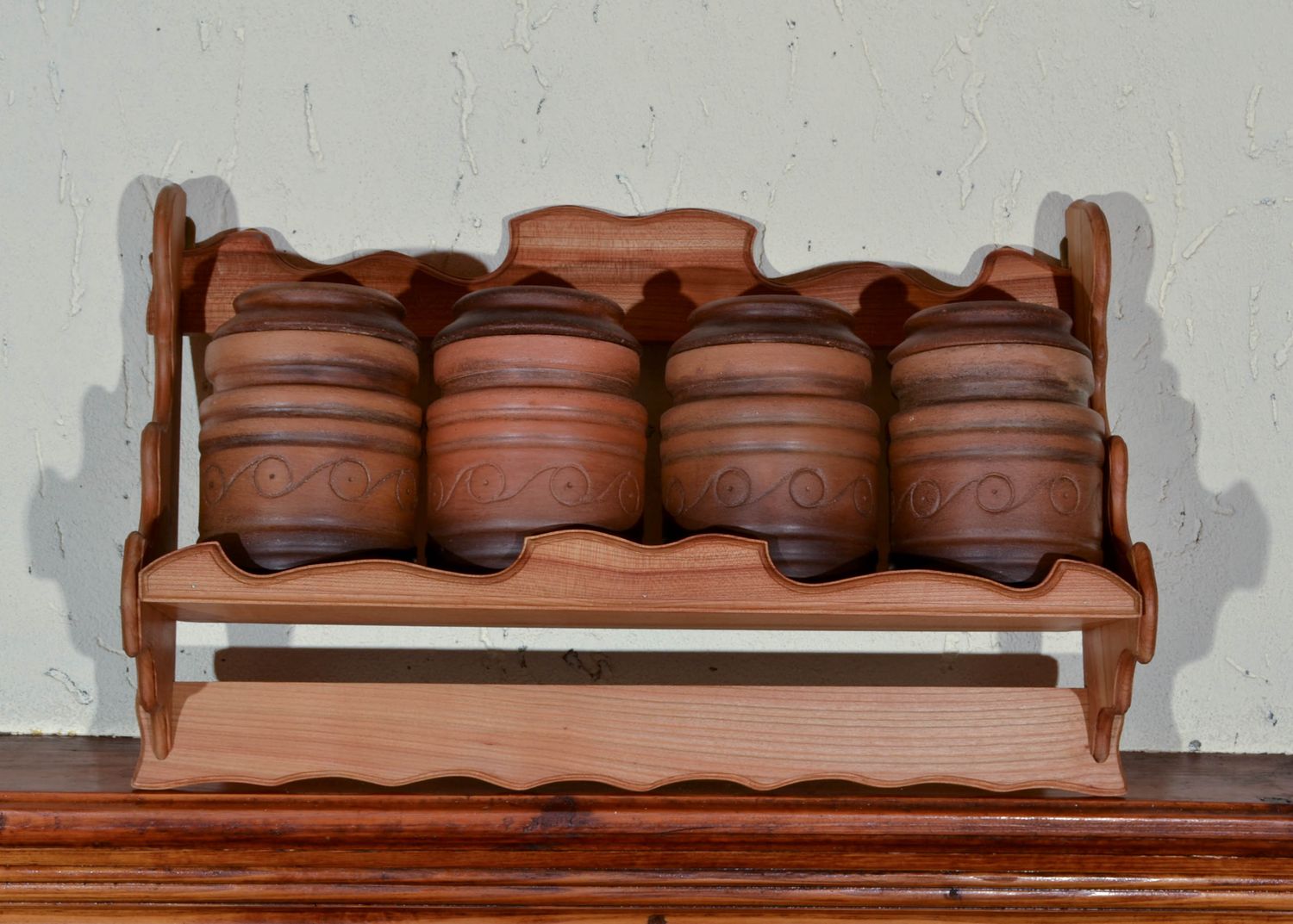 Ensemble de pots de cuisine en céramique pour épices original 4 pièces photo 1