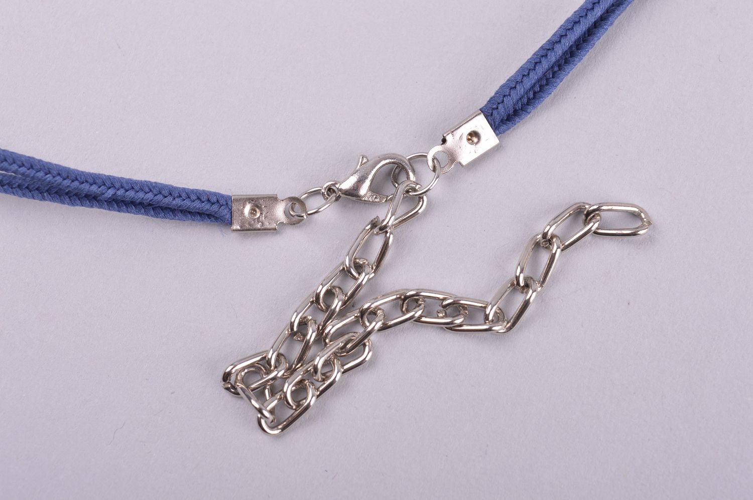 Stylish handmade textile necklace soutache jewelry designs beaded pendant photo 5
