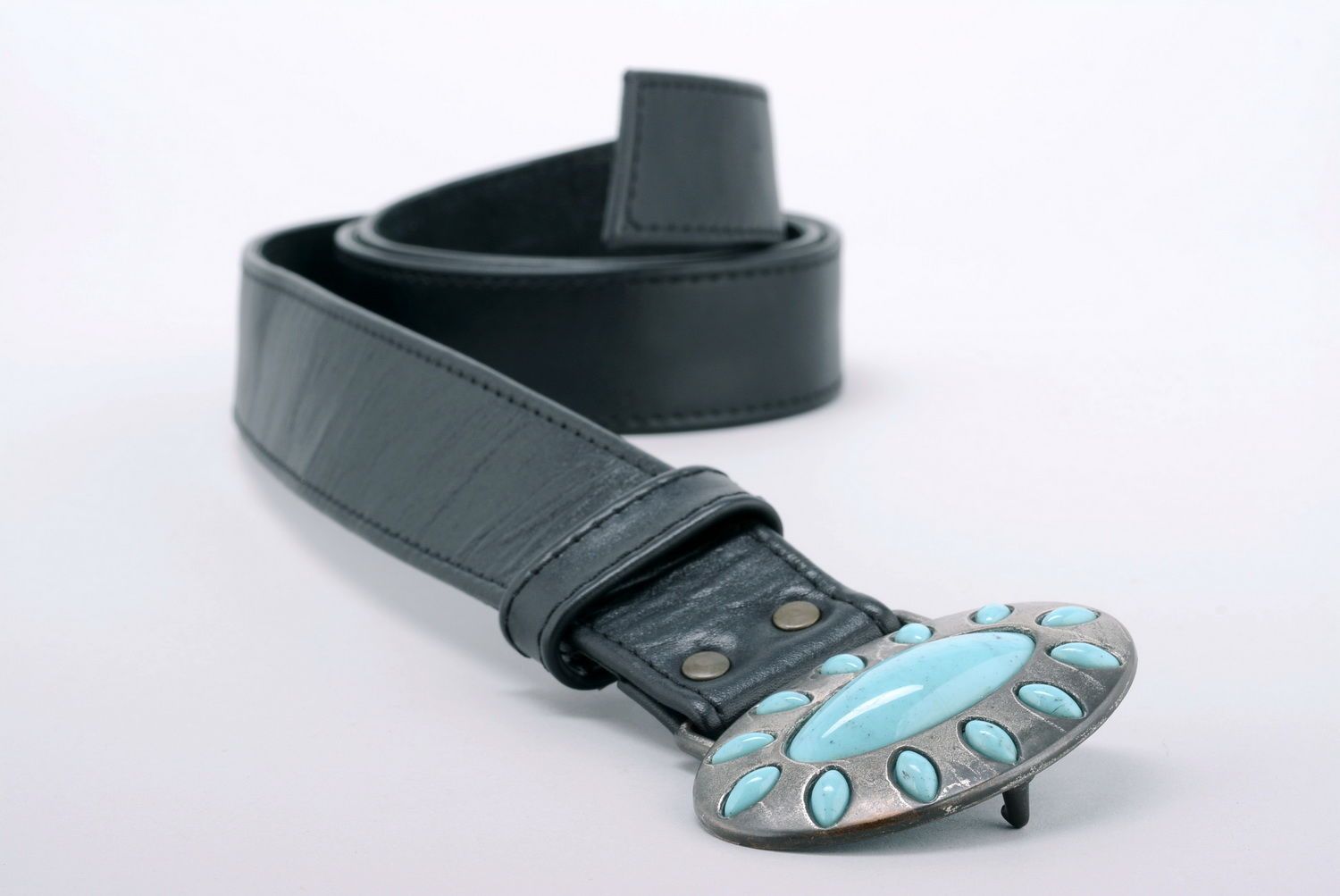 Woman's belt Turquoise photo 3