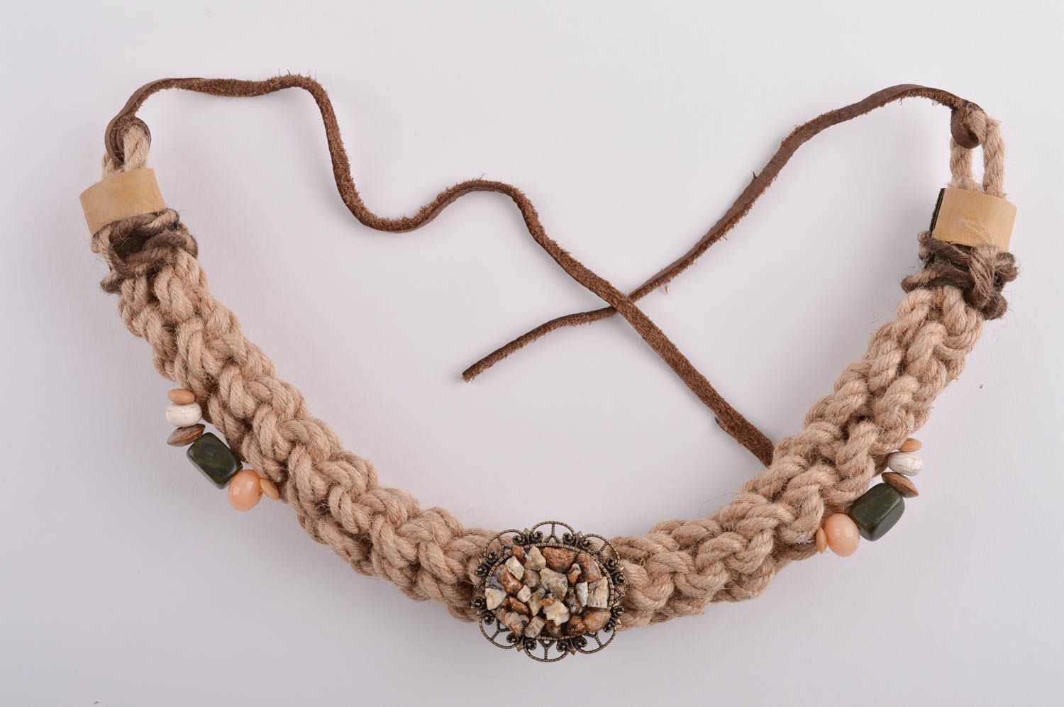 Modeschmuck Kette Halskette aus Stoff Collier Halskette Schmuck für Frauen foto 5