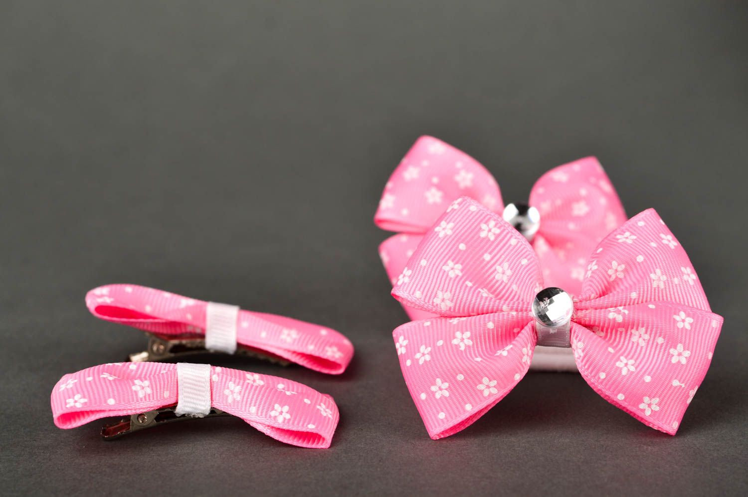 Adornos para el pelo rosados accesorios de moda artesanales regalos para niñas foto 5