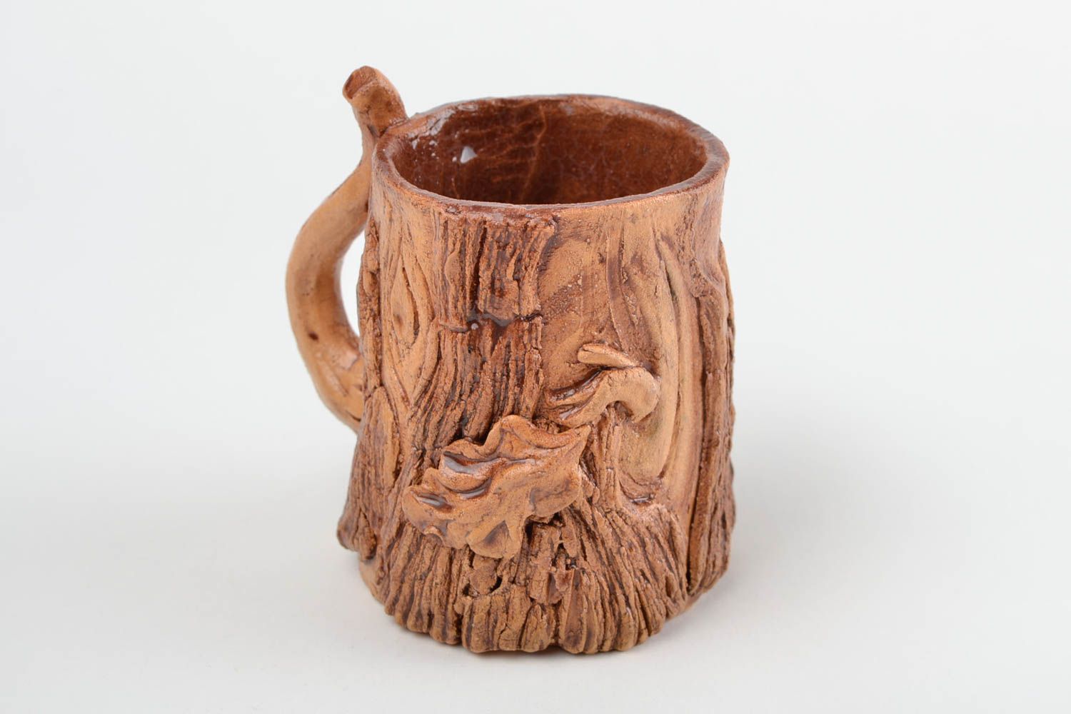 8 oz ceramic glazed forest style handmade cup 0,94 lb photo 4