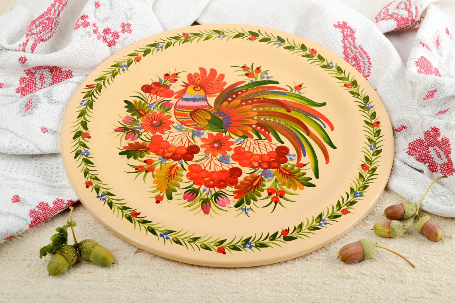Unusual handmade wooden plate decorative wall panel decorative use only photo 1