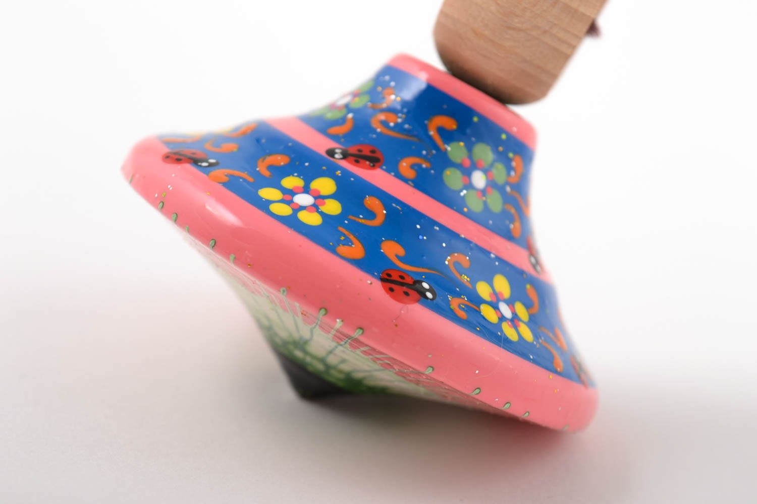 Детская юла игрушка ручной работы игрушка из натурального материала необычная фото 4