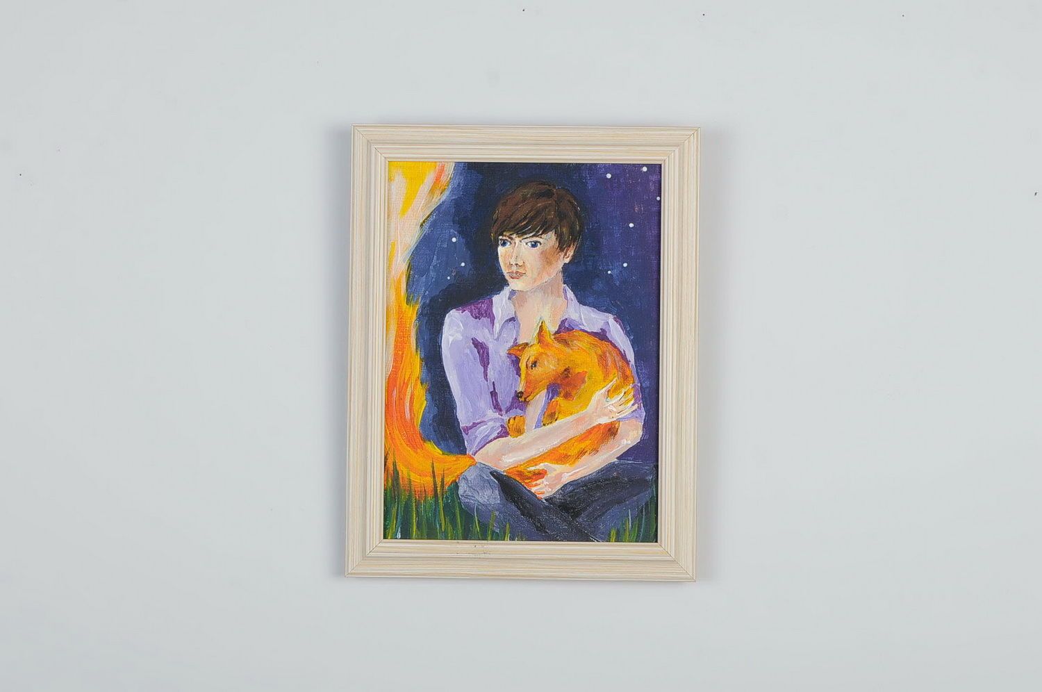 Painting made with acrylic paints Little prince photo 1