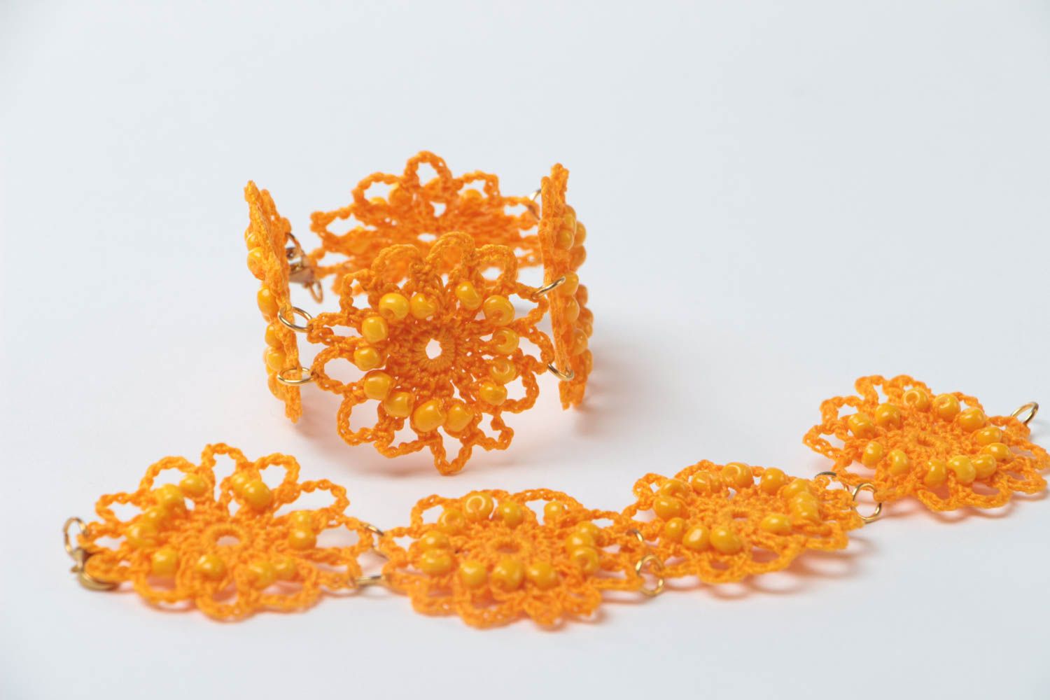 Crocheted bracelet handmade openwork bracelet for women fashion bijouterie photo 3