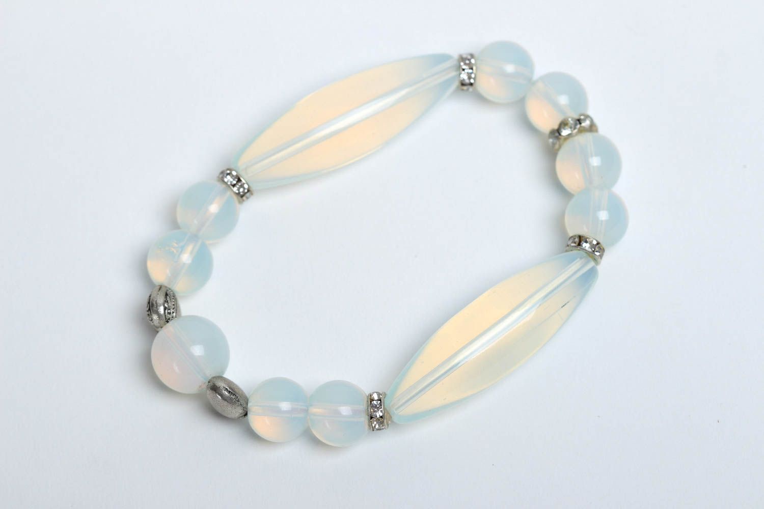 Bracelet pierre de lune Bijou fait main design original Cadeau pour femme photo 2