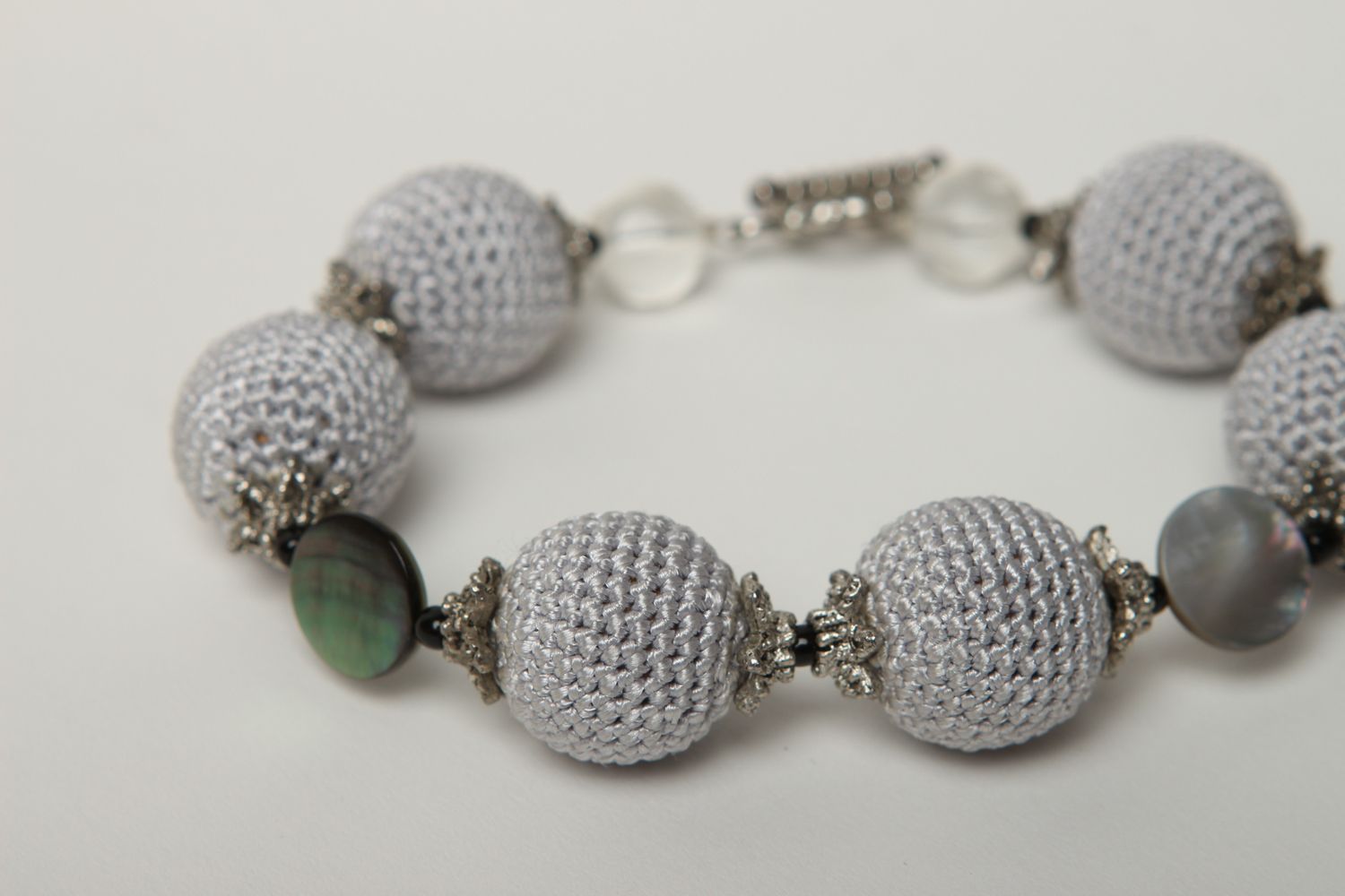 Handmade bracelet designer earrings unusual jewelry set gift for women photo 3