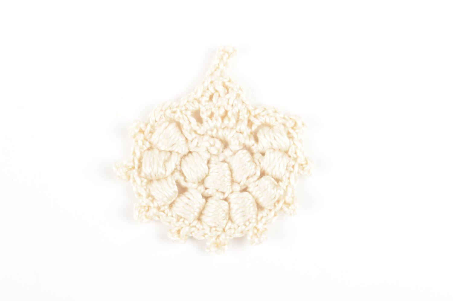 Feuille tricot fait main Fourniture bijoux blanche au crochet Loisirs créatifs photo 3