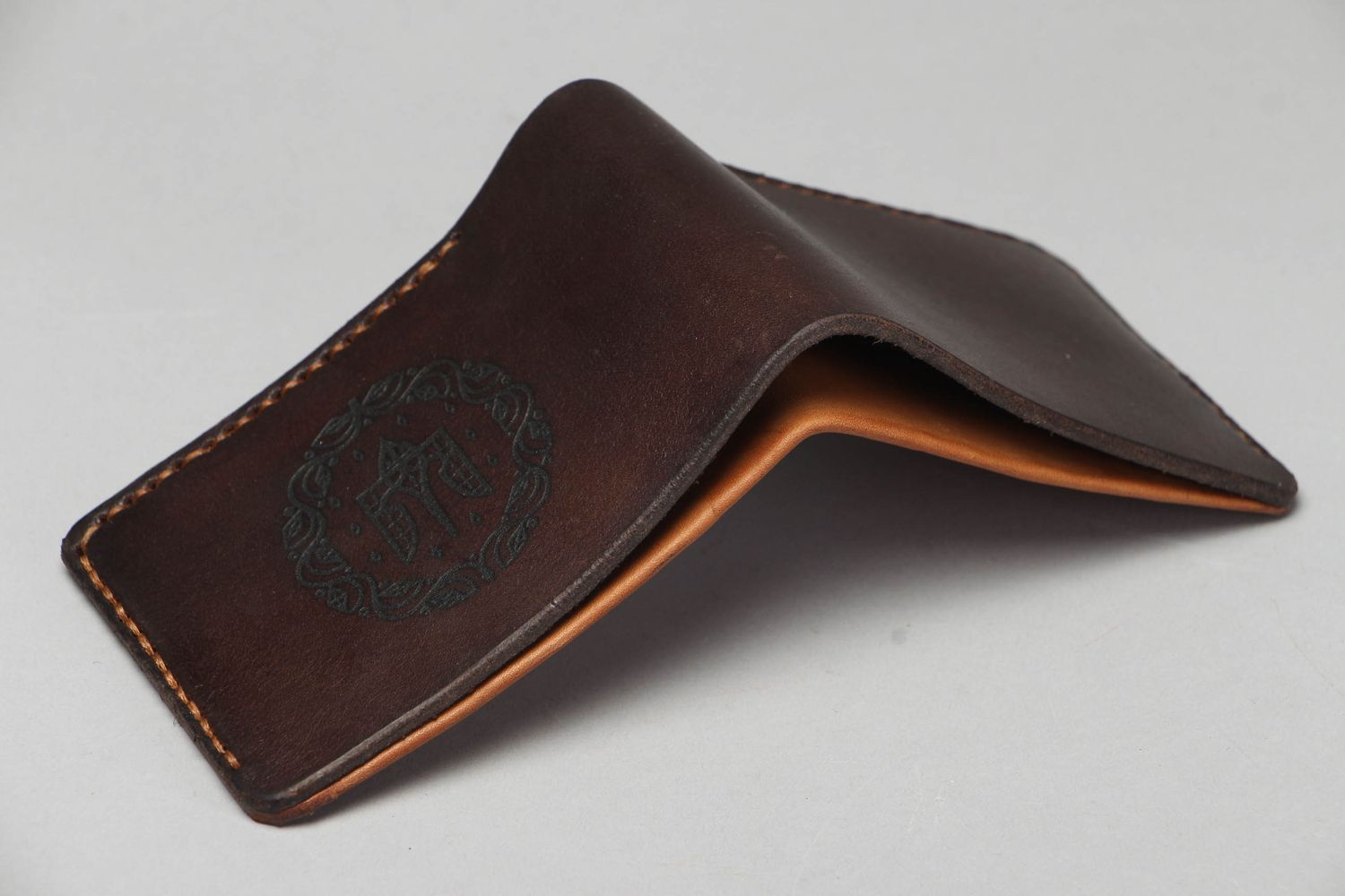 Men's genuine leather wallet Trident photo 3