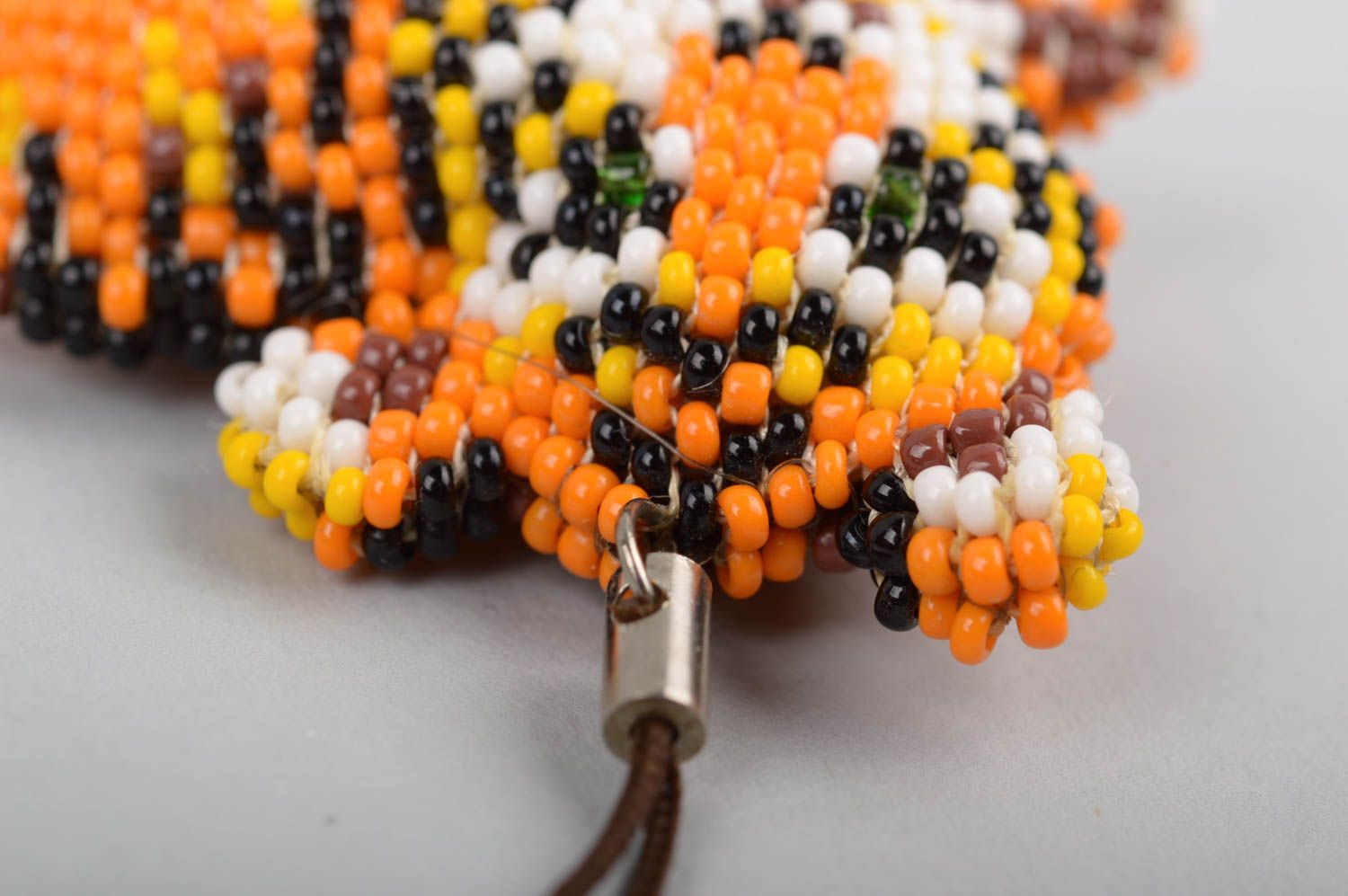 Handmade Schlüsselanhänger Tiger orange Frauen Accessoires Schlüssel Schmuck  foto 2