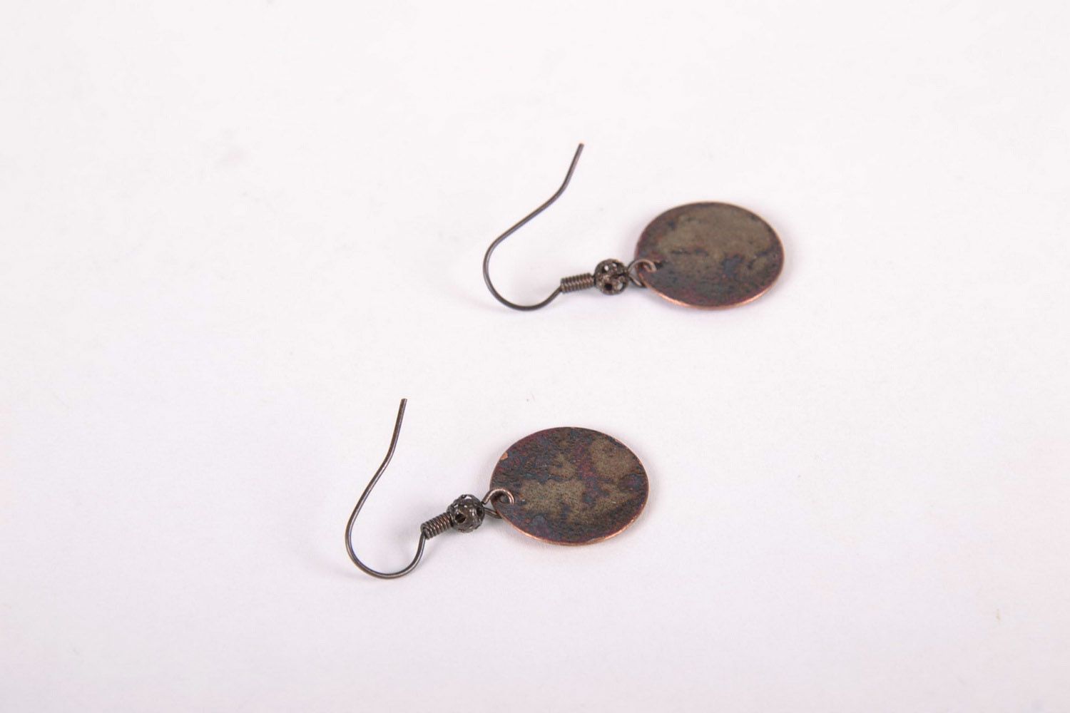 Emaillierte Ohrringe aus Kupfer foto 3
