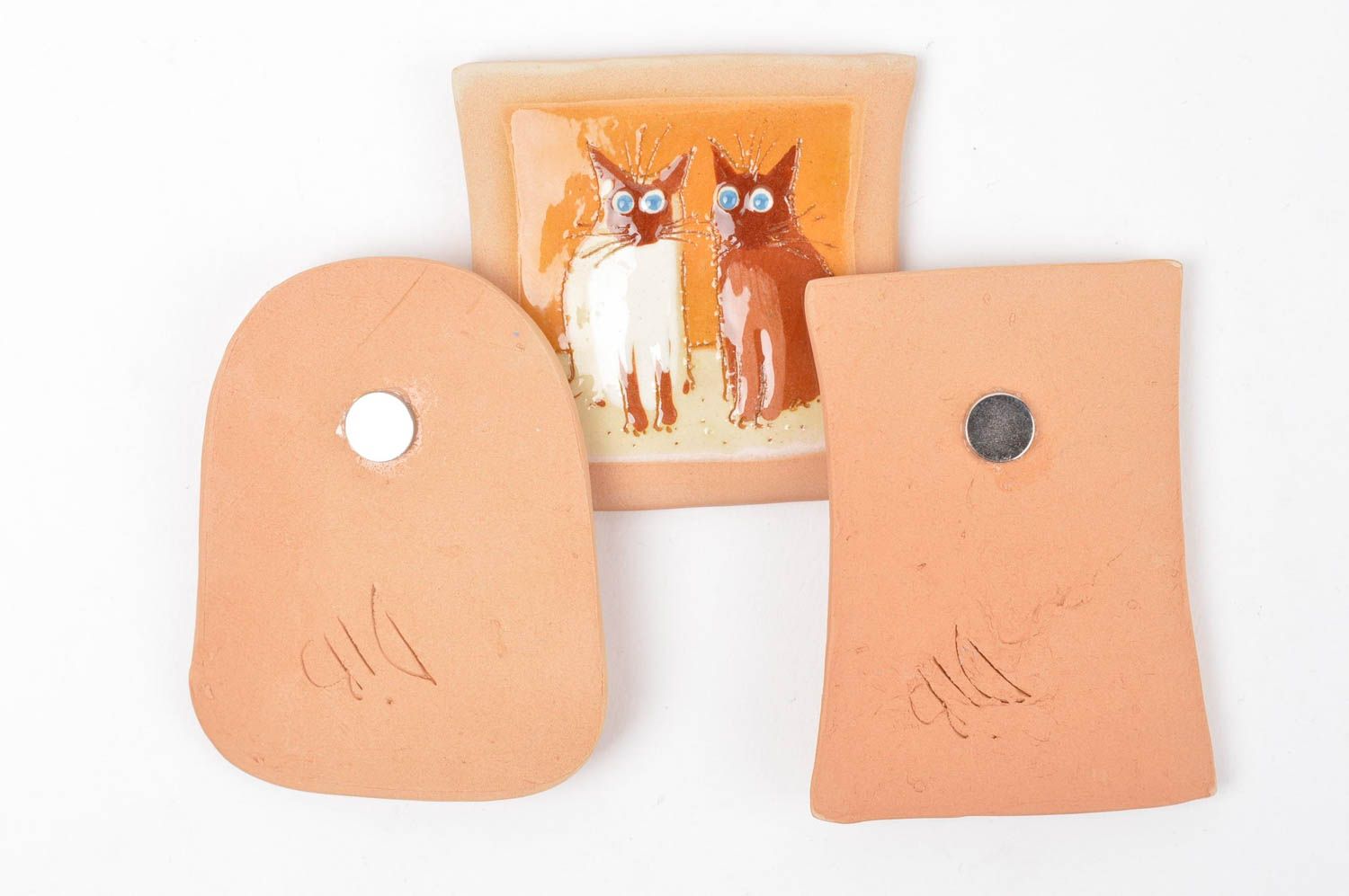 Магниты на холодильник хэнд мэйд декор для дома необычные подарки История кошки фото 3