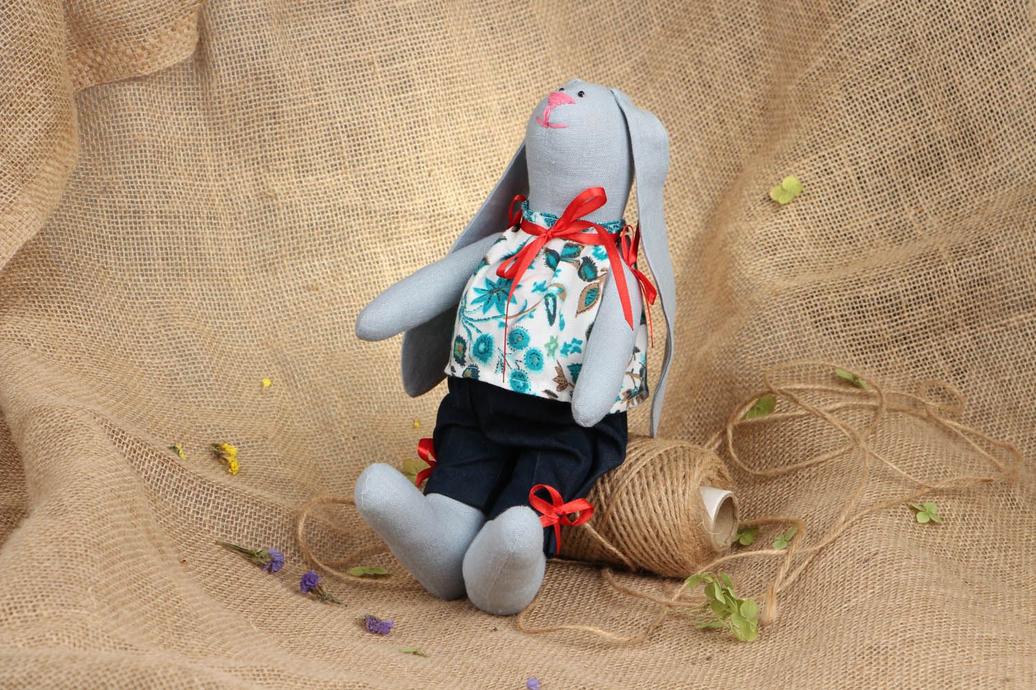 Soft toy hare photo 5