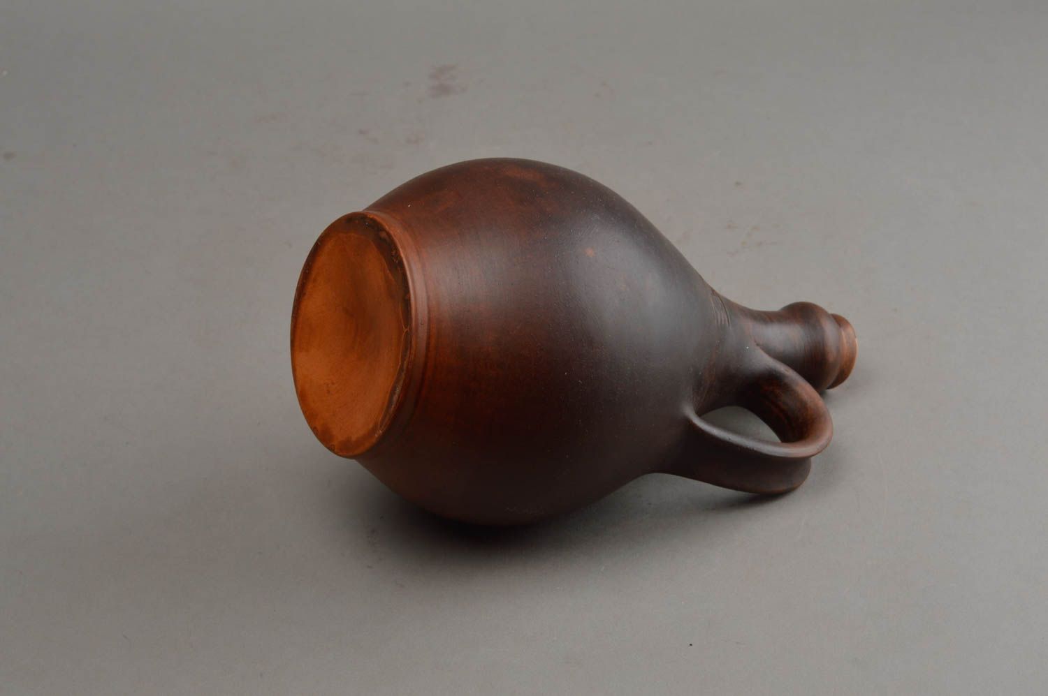Botella de cerámica marrón hecha a mano ceramica de cocina regalo original foto 9