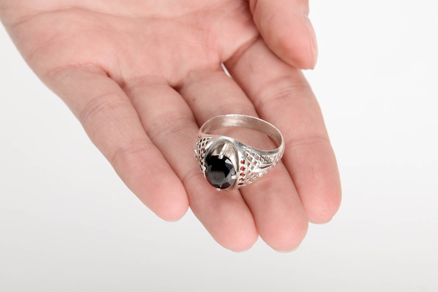 Украшение ручной работы серебряный перстень подарок для мужчины темный граф фото 5