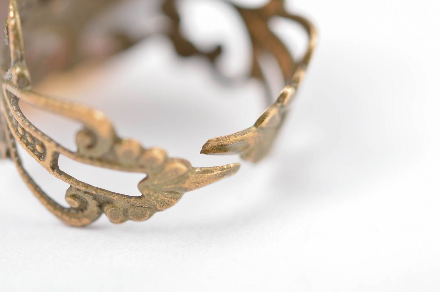 Unusual handmade glass ring handmade accessories for girls artisan jewelry photo 4