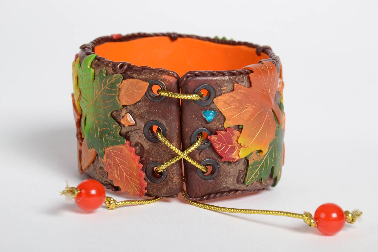 Dickes Armband handmade Damen Armband originelles Designer Accessoire für Frauen foto 4