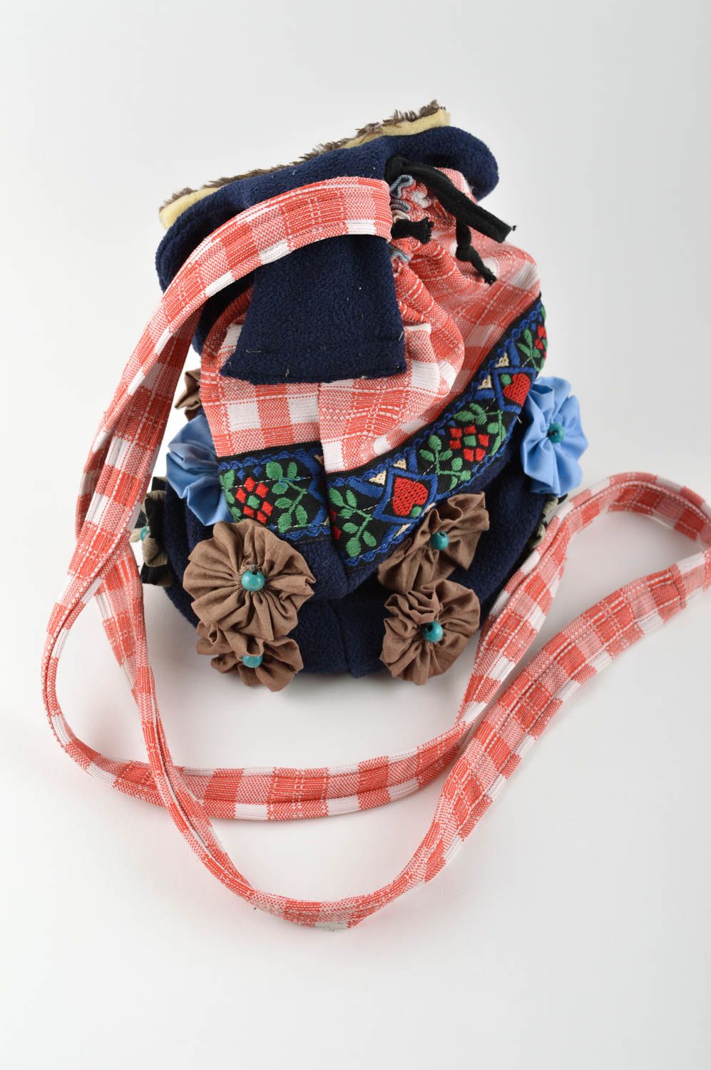 Handmade bright summer bag unusual female shoulder bag textile cute bag photo 3