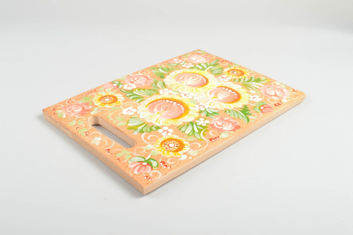 Цветочная разделочная доска ручной работы деревянная доска кухонный аксессуар фото 2