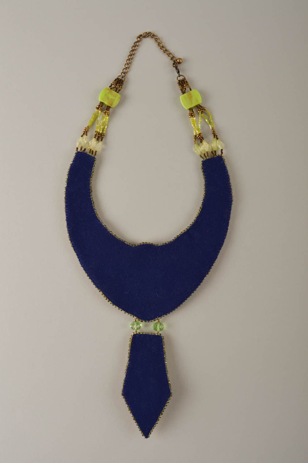 Колье из бисера украшение ручной работы ожерелье из бисера массивное модное фото 5