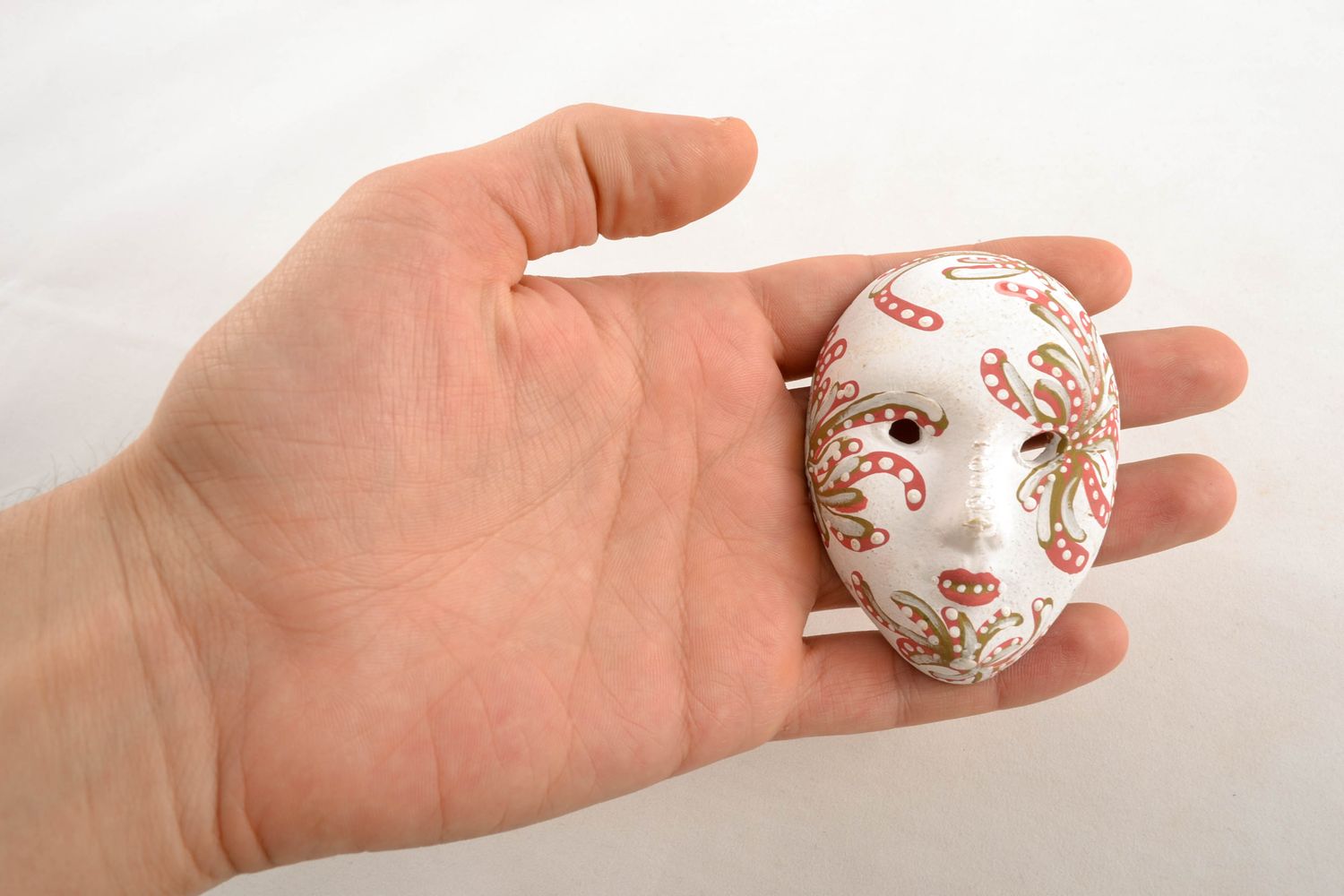 Ceramic fridge magnet Miniature Carnival Mask photo 1
