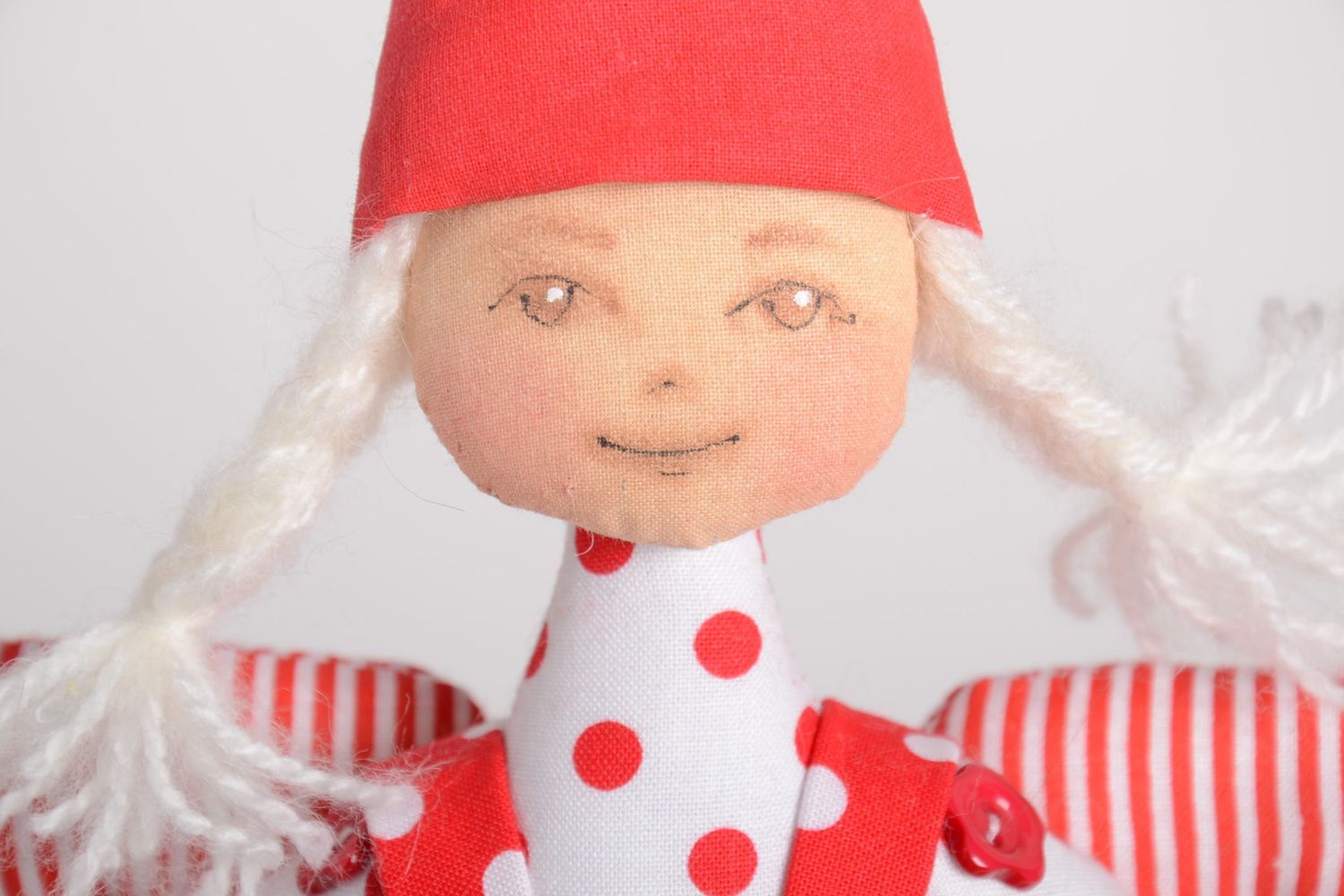 Handmade soft toy soft doll with dress nursery decor bunny toy for kids photo 3