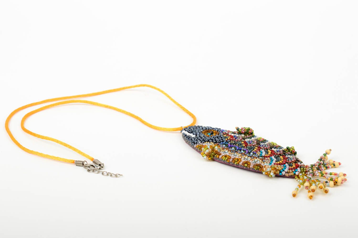 Rocailles Kette handgefertigt Anhänger Fisch Halsketten Anhänger modisch foto 5