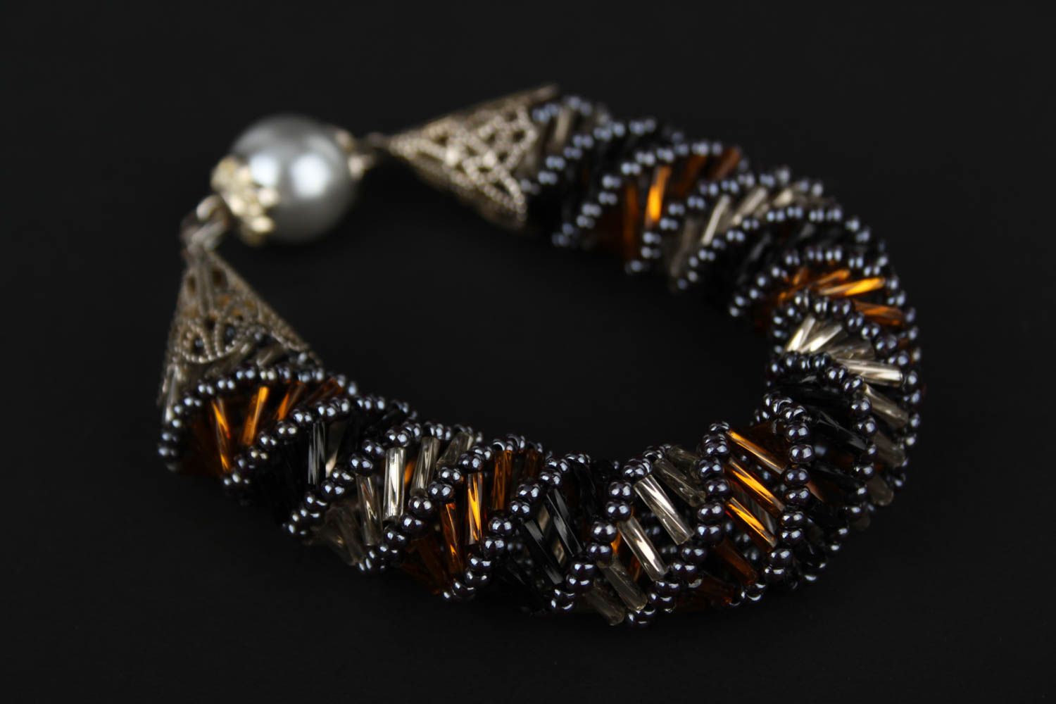Bracelet en perles de rocaille Bijou fait main original Cadeau pour femme photo 3