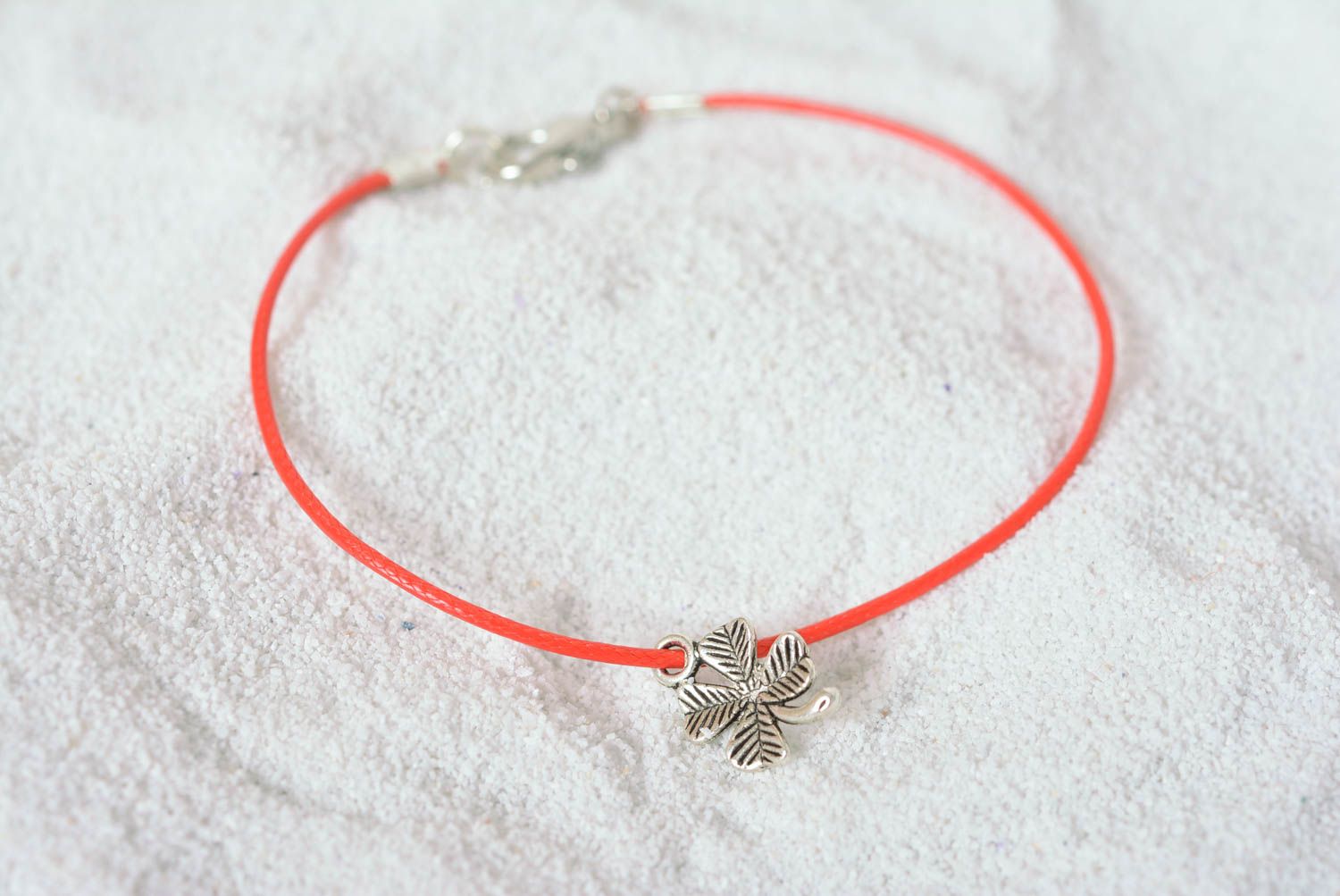 Handmade rotes Armband Schnur Armband Damen Schmuck Geschenk für Frauen modisch foto 1