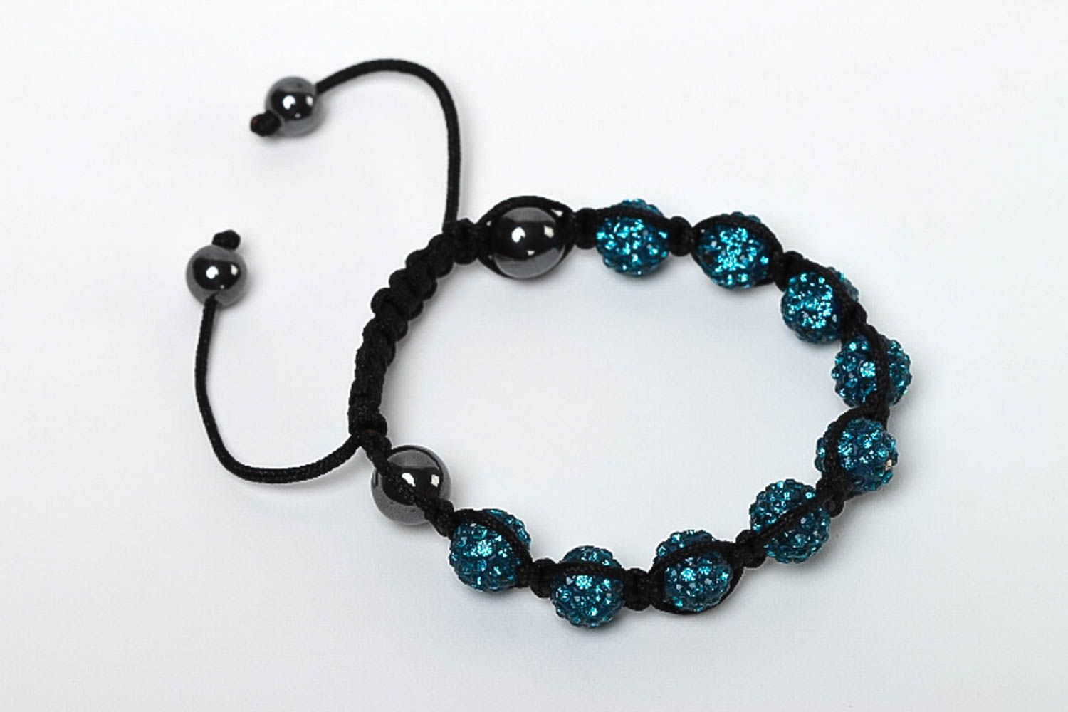 Handmade trendy bracelet beaded bracelet fashion jewelry blue bracelet  photo 2