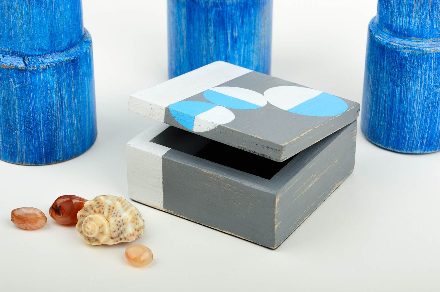 Handmade jewelry box unusual designer jewelry box stylish wooden box for items photo 1