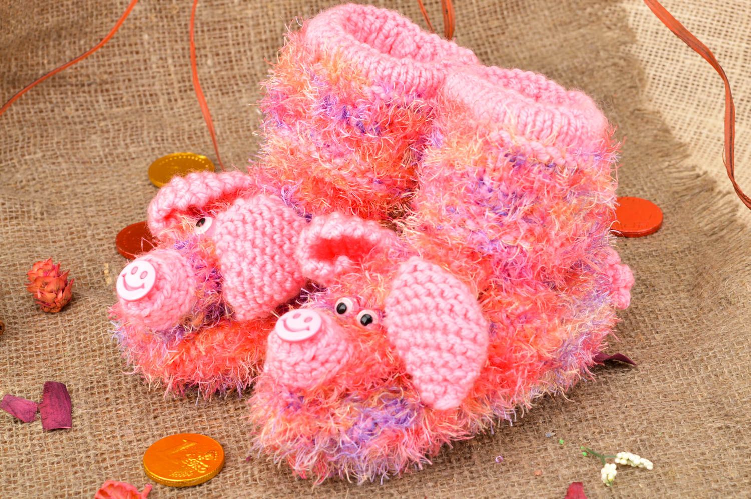 Beautiful handmade crochet slippers warm baby slippers house shoes gift ideas photo 1