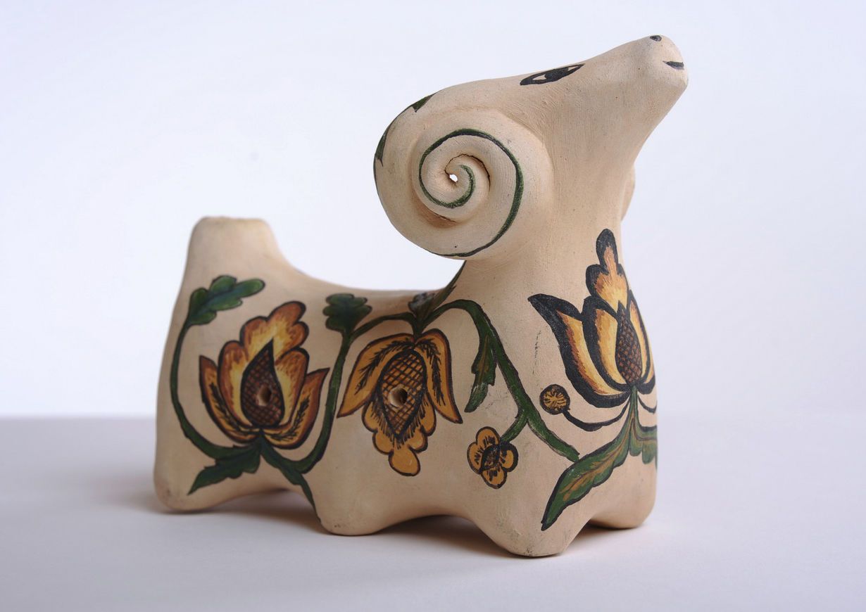 Handmade Keramik Spielzeug Lippenpfeife foto 1