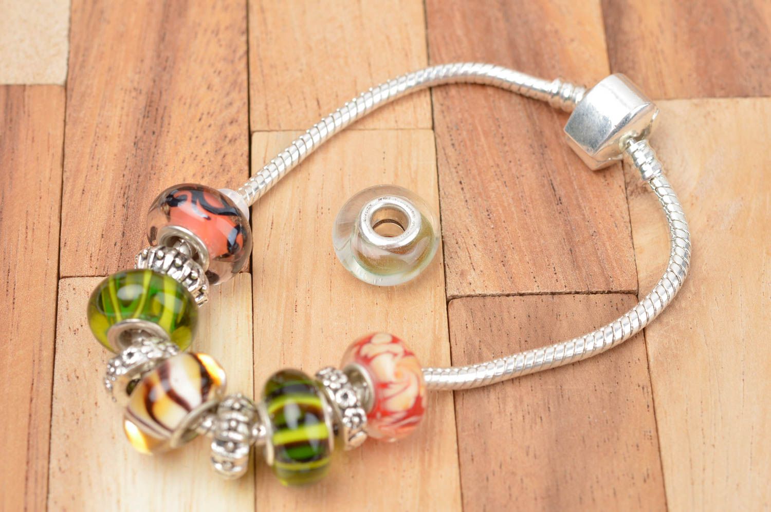 Stylish handmade glass bead lampwork glass beads art and craft supplies photo 4
