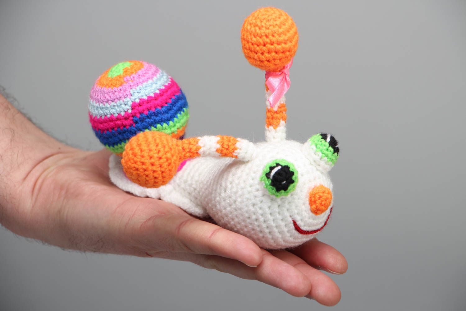 Handmade soft crochet snail  photo 4