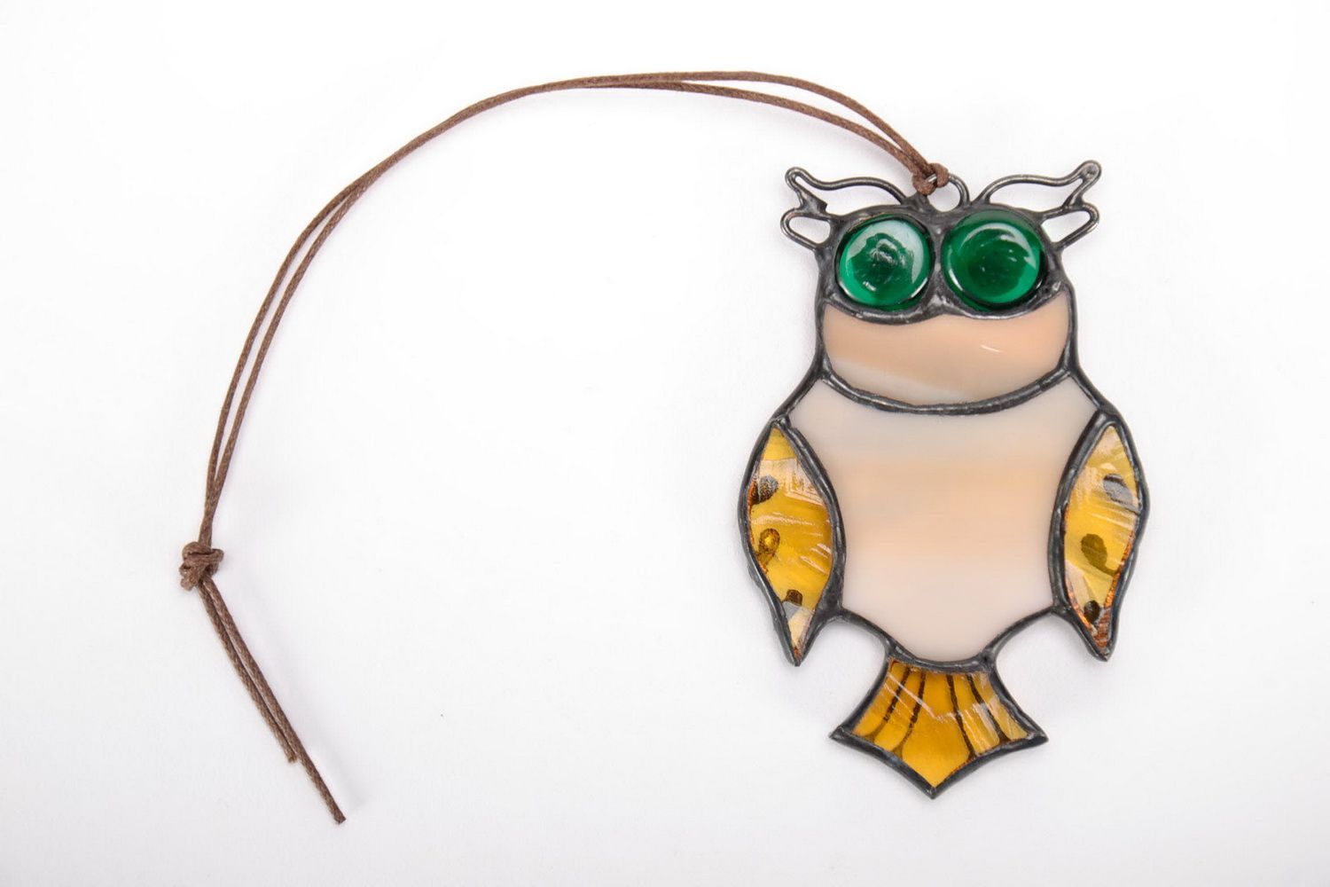 Interior stained glass pendant Owl photo 4