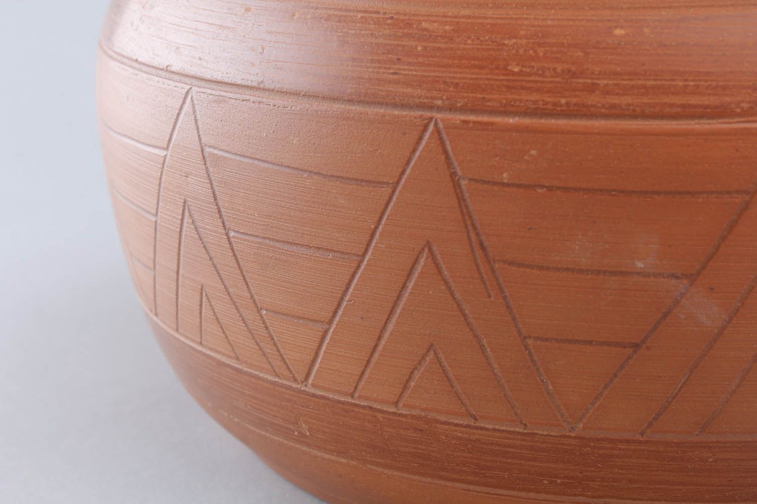 Grand pot en argile avec couvercle fait main photo 5