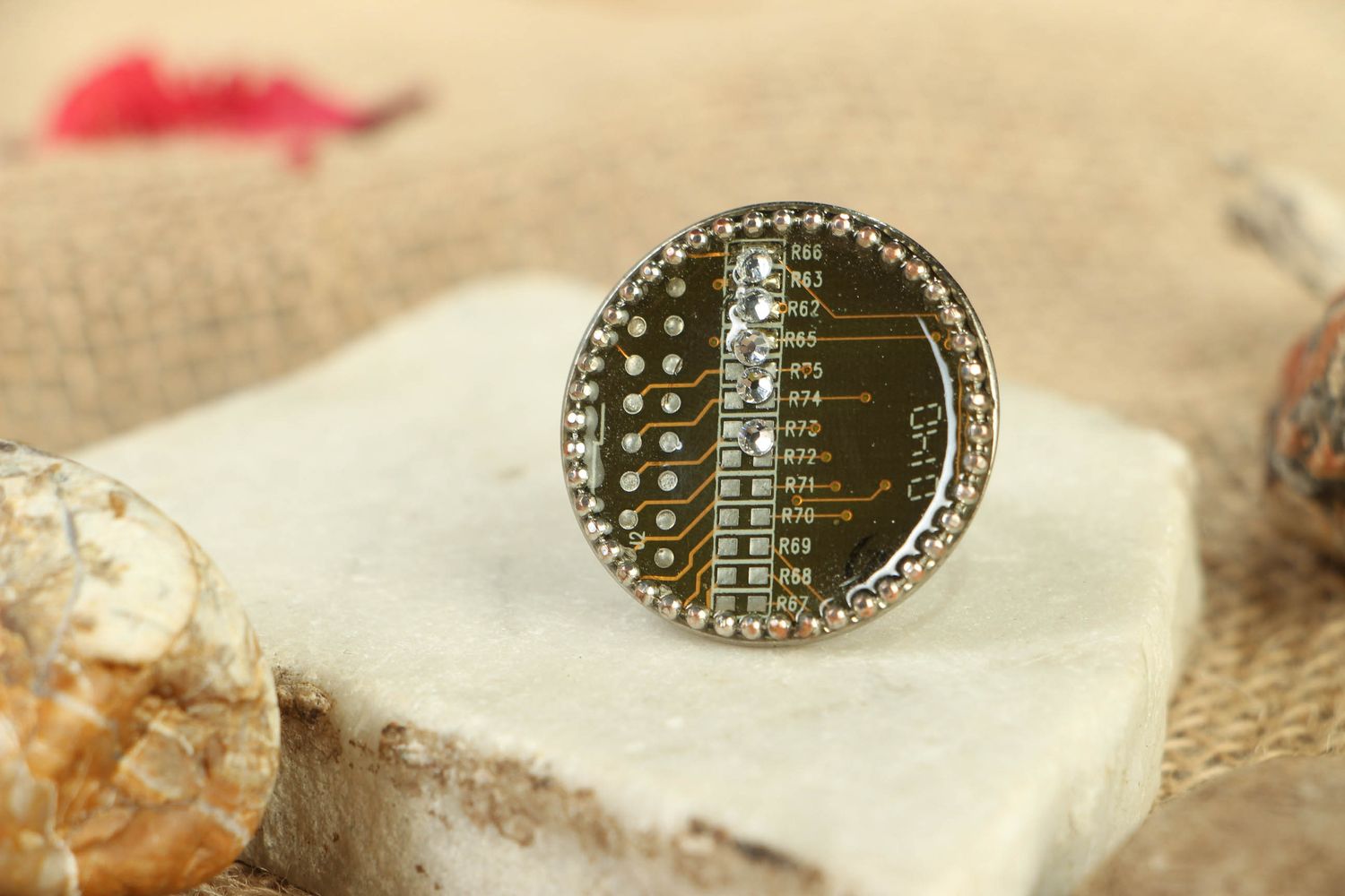 Metal ring in cyberpunk style photo 5
